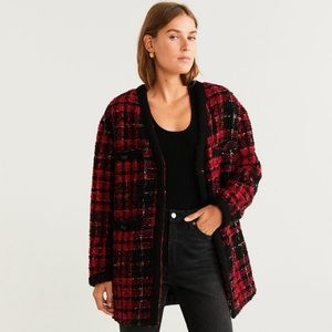 Mango Pocket Tweed Jacket